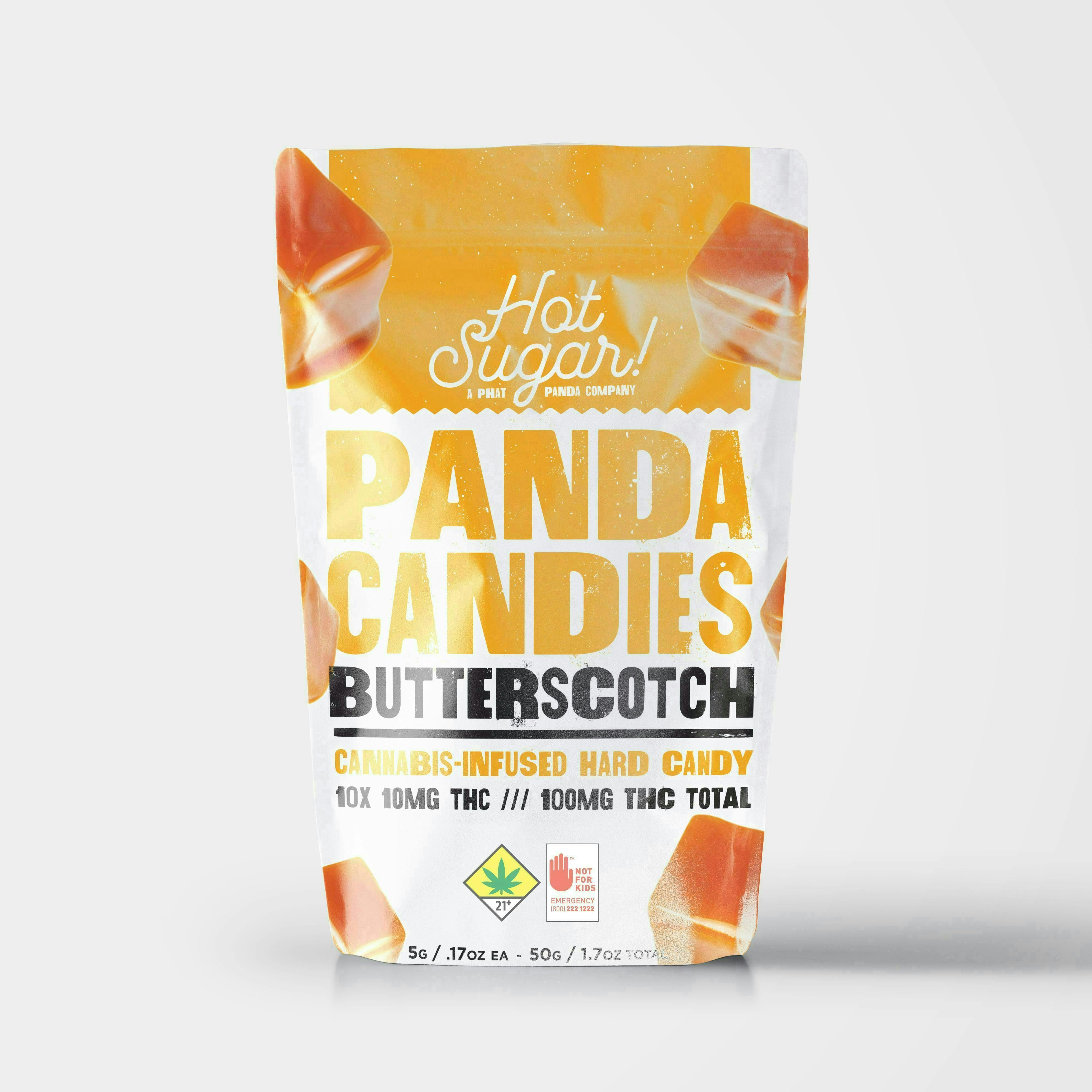 Panda Candies | Butterscotch Edibles | 100mg | 10ct | 10mg/ea at Herbal E Scents