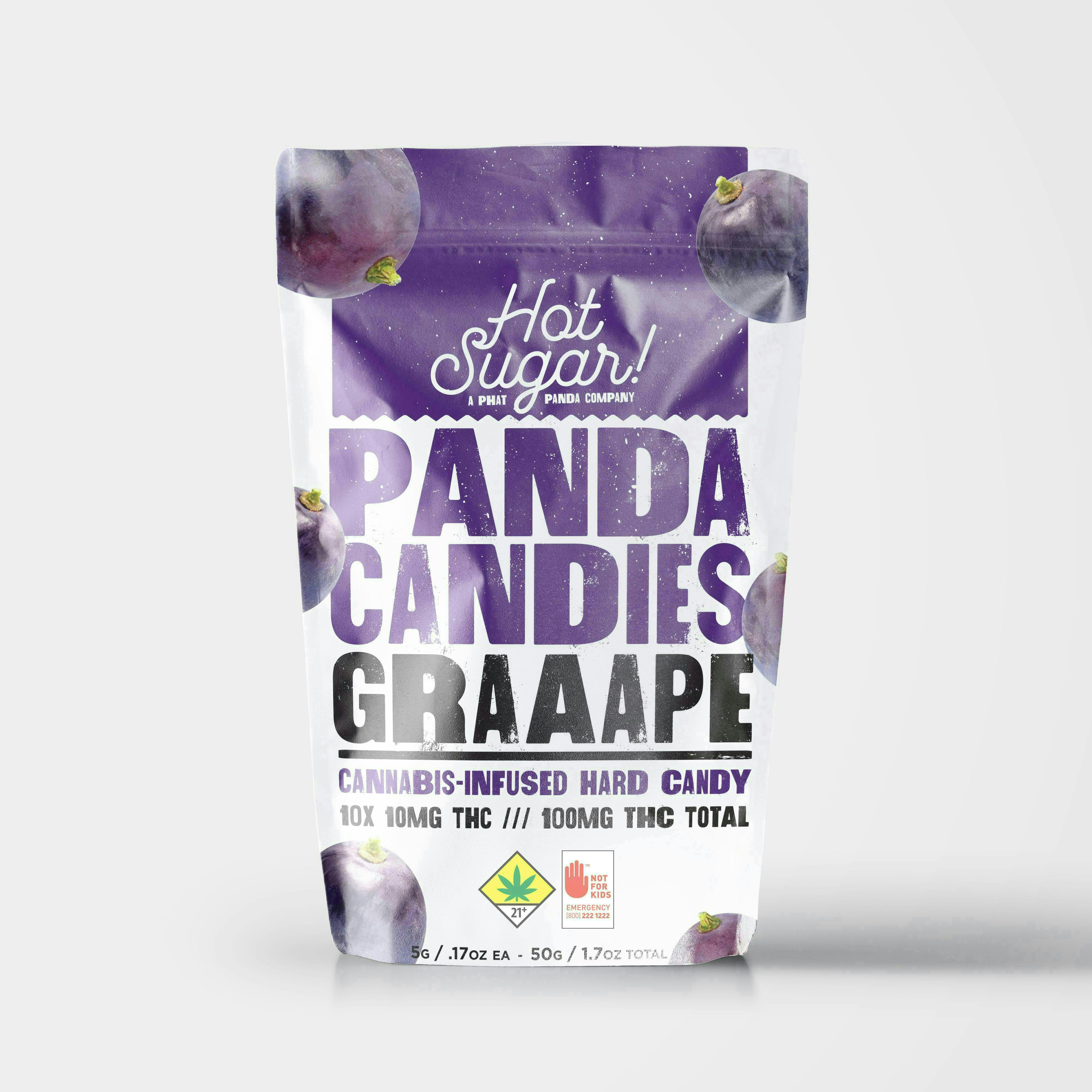 Panda Candies | Grape Edibles | 100mg | 10ct | 10mg/ea at Herbal E Scents