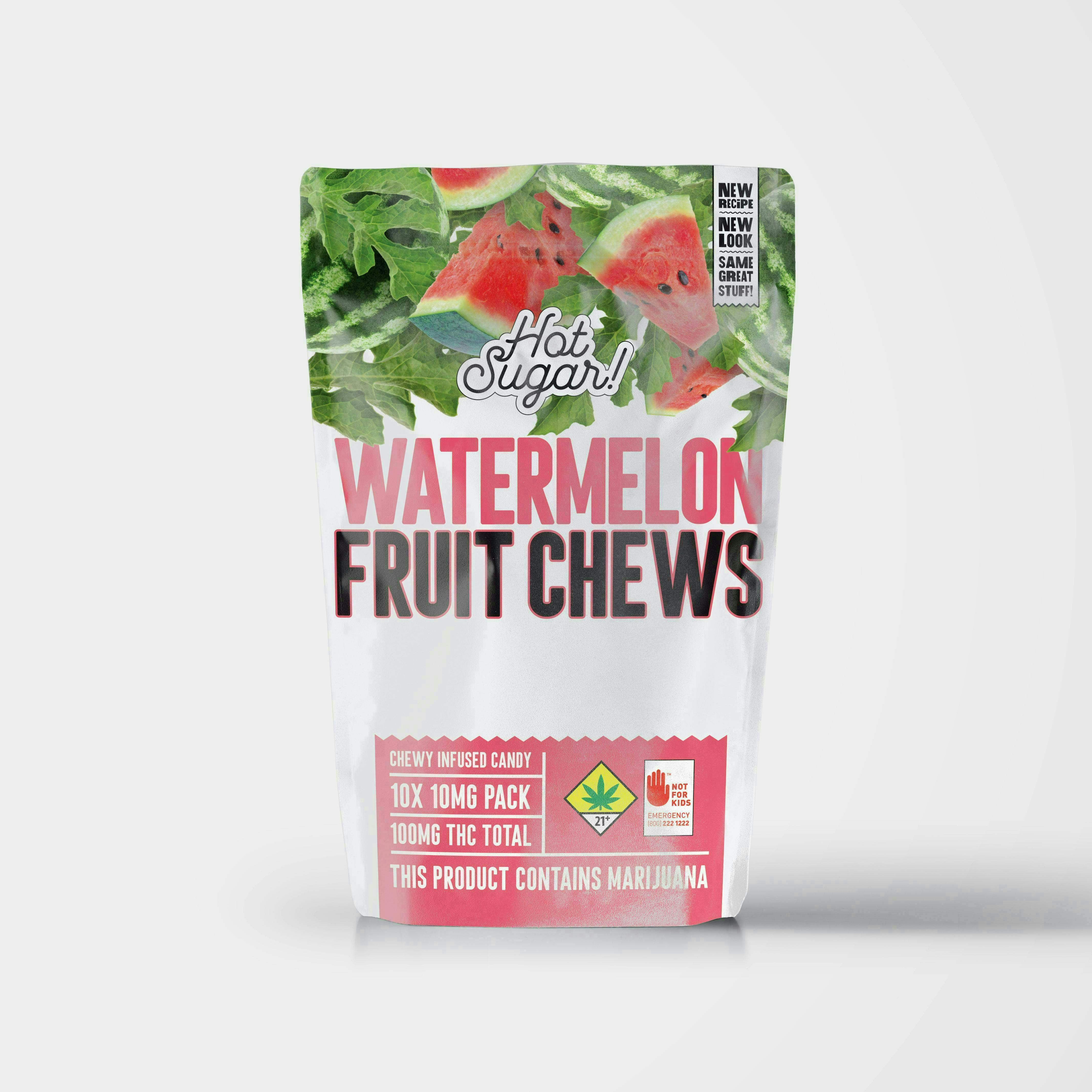 Fruit Chews | Watermelon Edibles | 100mg | 10ct | 10mg/ea