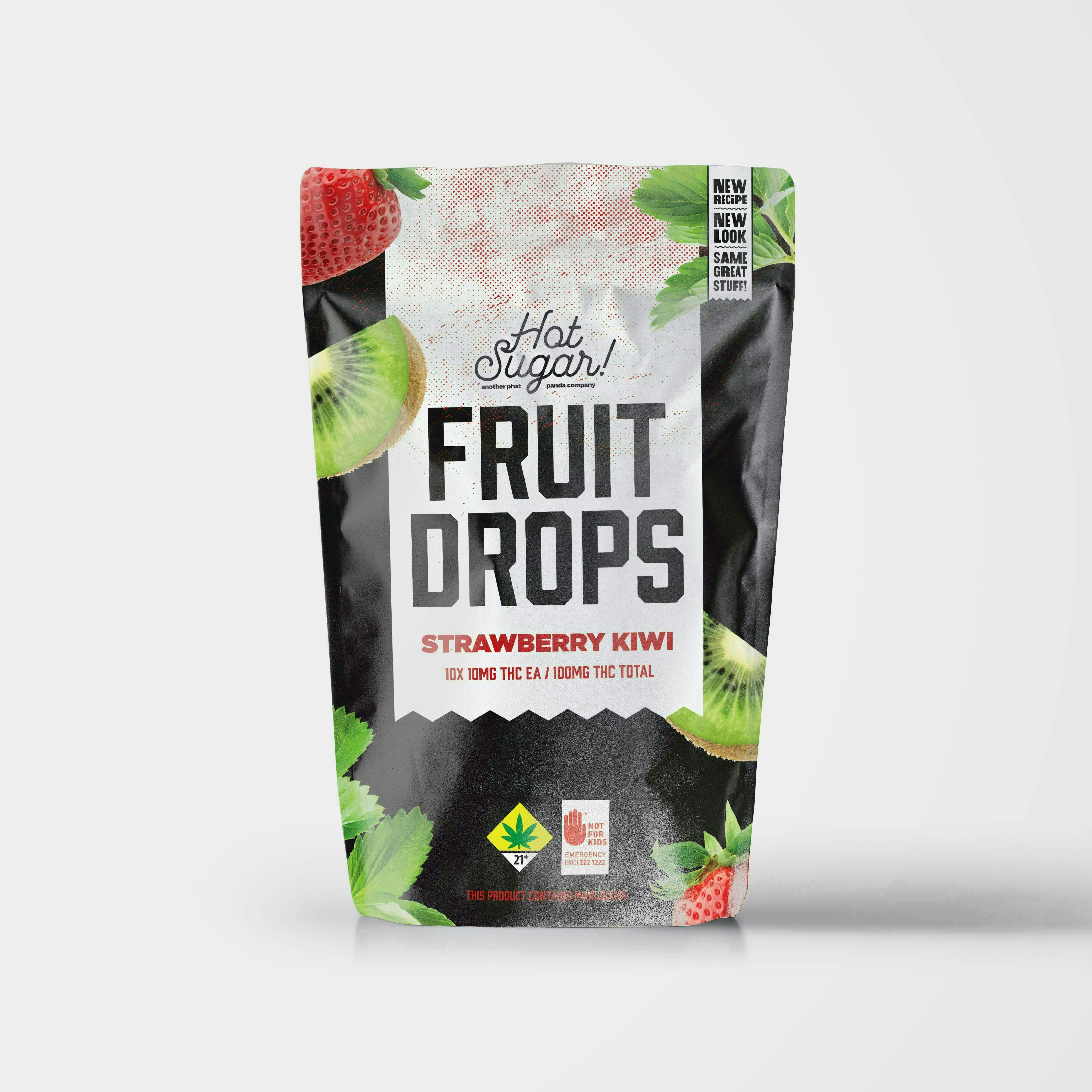 Fruit Drops | Strawberry Kiwi Gummies | 100mg | 10ct | 10mg/ea
