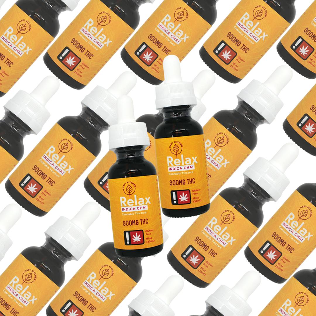 Tinctures - Relax Indica Chai - 1 oz. 900mg THC