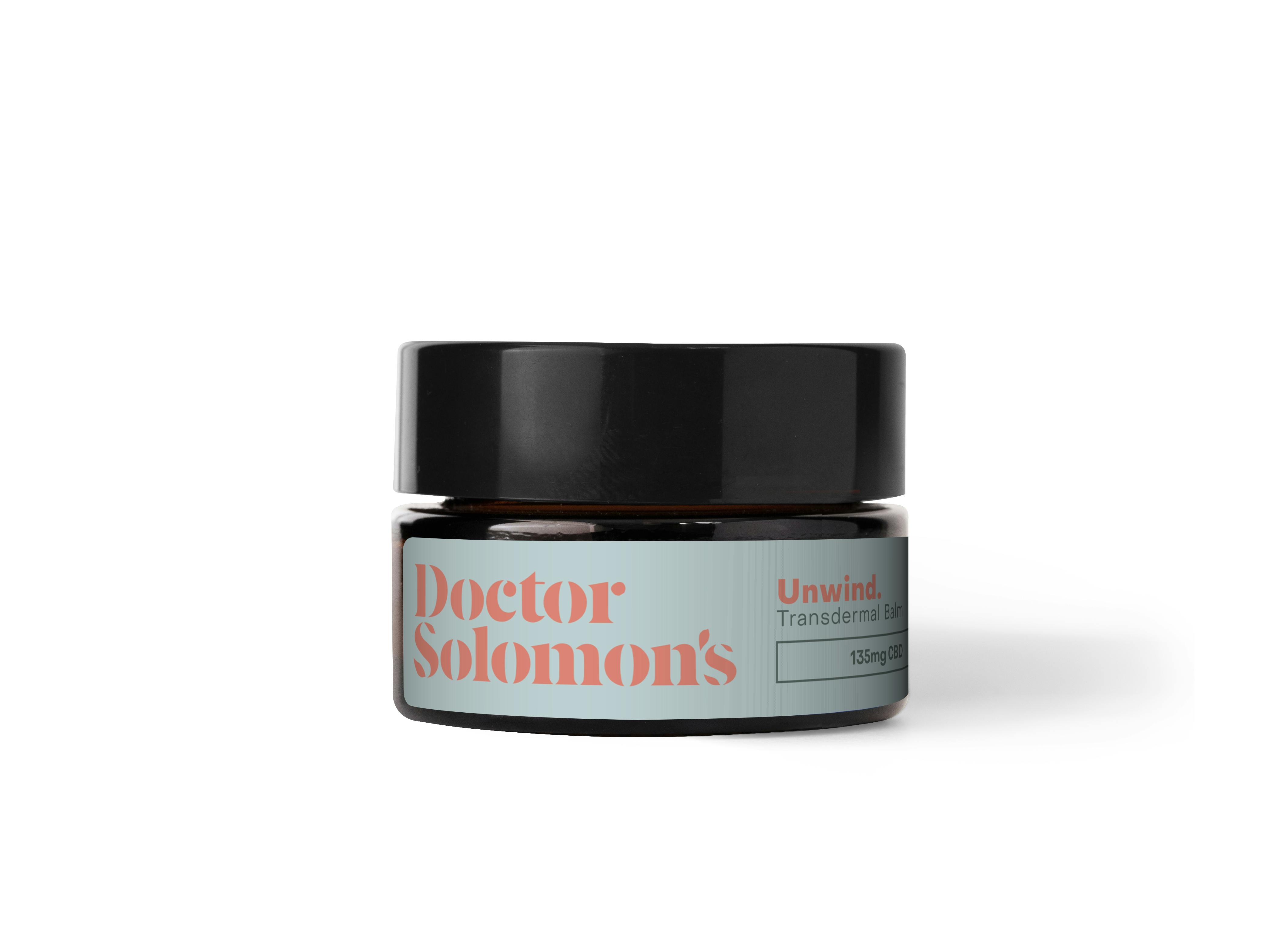 Doctor Solomon's Unwind CBD Transdermal Balm 135mg CBD 45mg THC