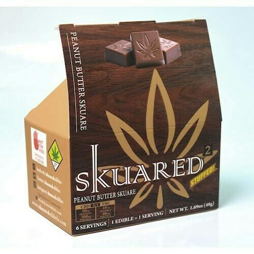 Edible: Skuared - CBD:THC - Peanut Butter Skuare 5:1 6pk 1.69oz (48g)