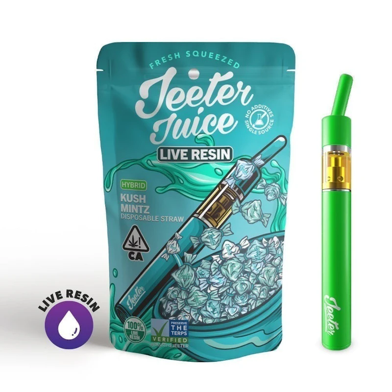 Jeeter Kush Mintz · Live Resin Straw Disposable · 0.5g, Disposables
