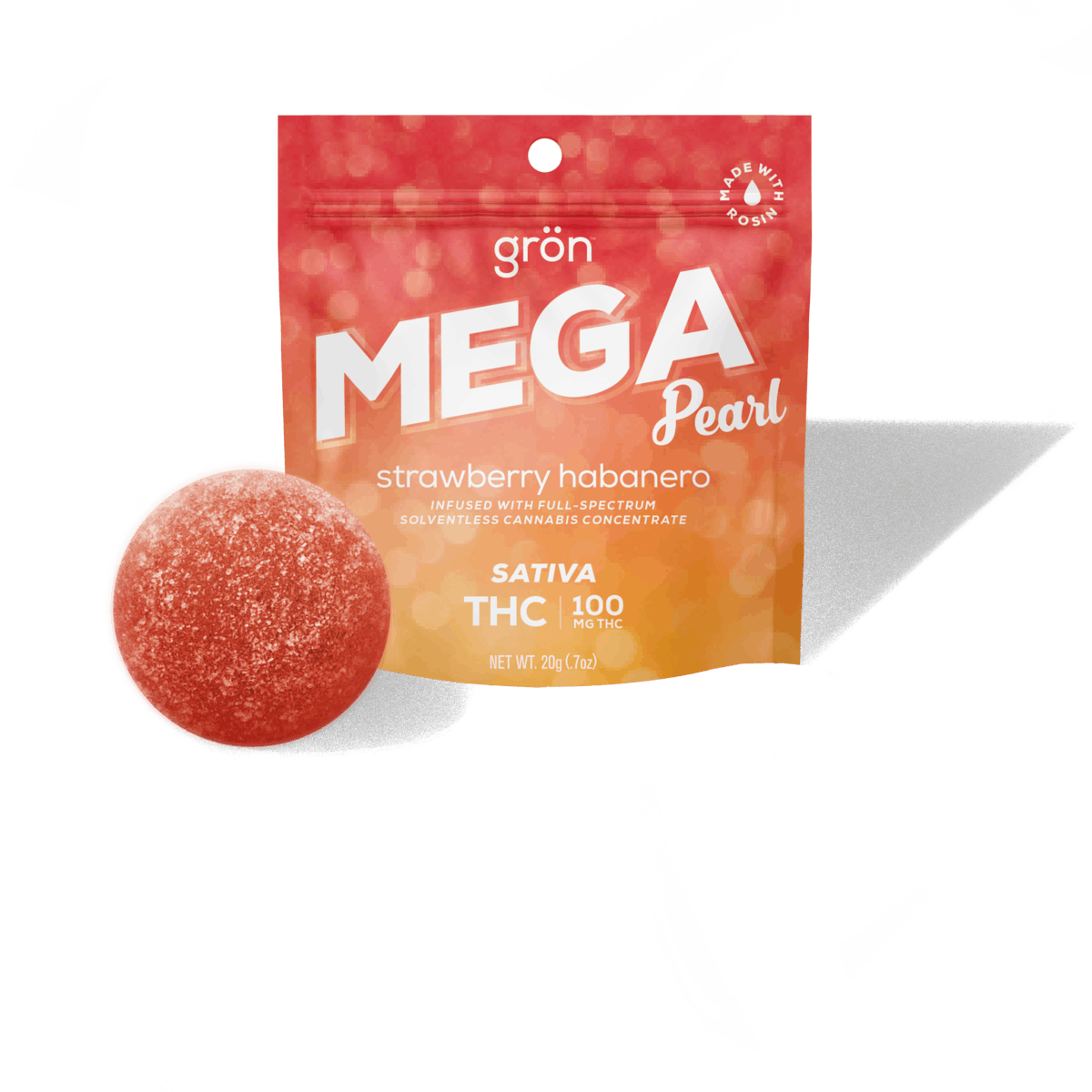 Grön THC Strawberry Habanero Mega Pearl