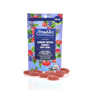 SMOKIEZ - Jamberry Sour 1:1 THC:CBN Fruit Chews - 100mg