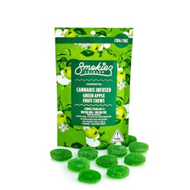 Green Apple 100mg CBG : 100mg THC Fruit Chews - NV