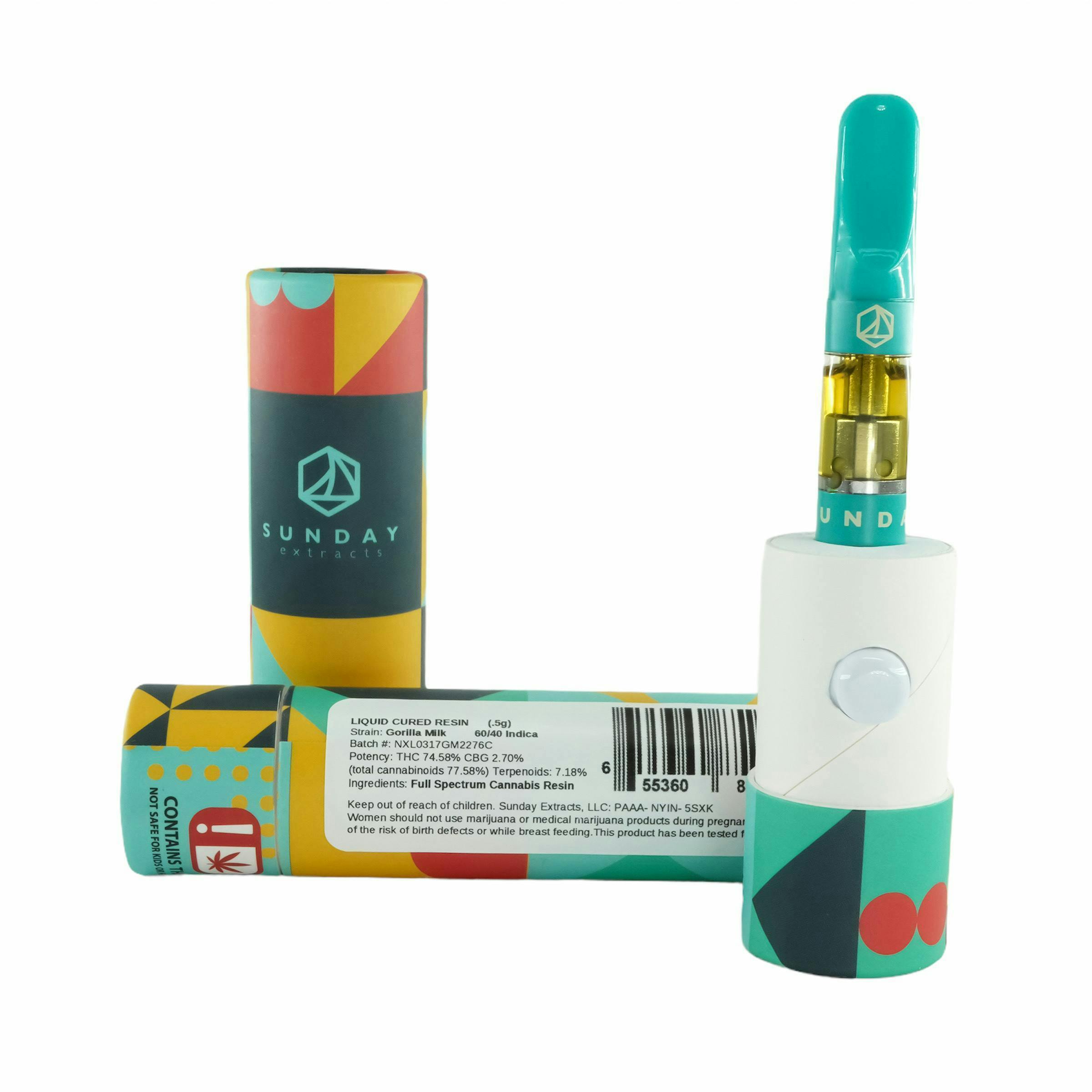0.5g Cured Resin Cartridge Gorilla Milk