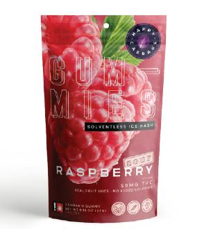 Solventless Hash Rosin Gummies - Raspberry Sour