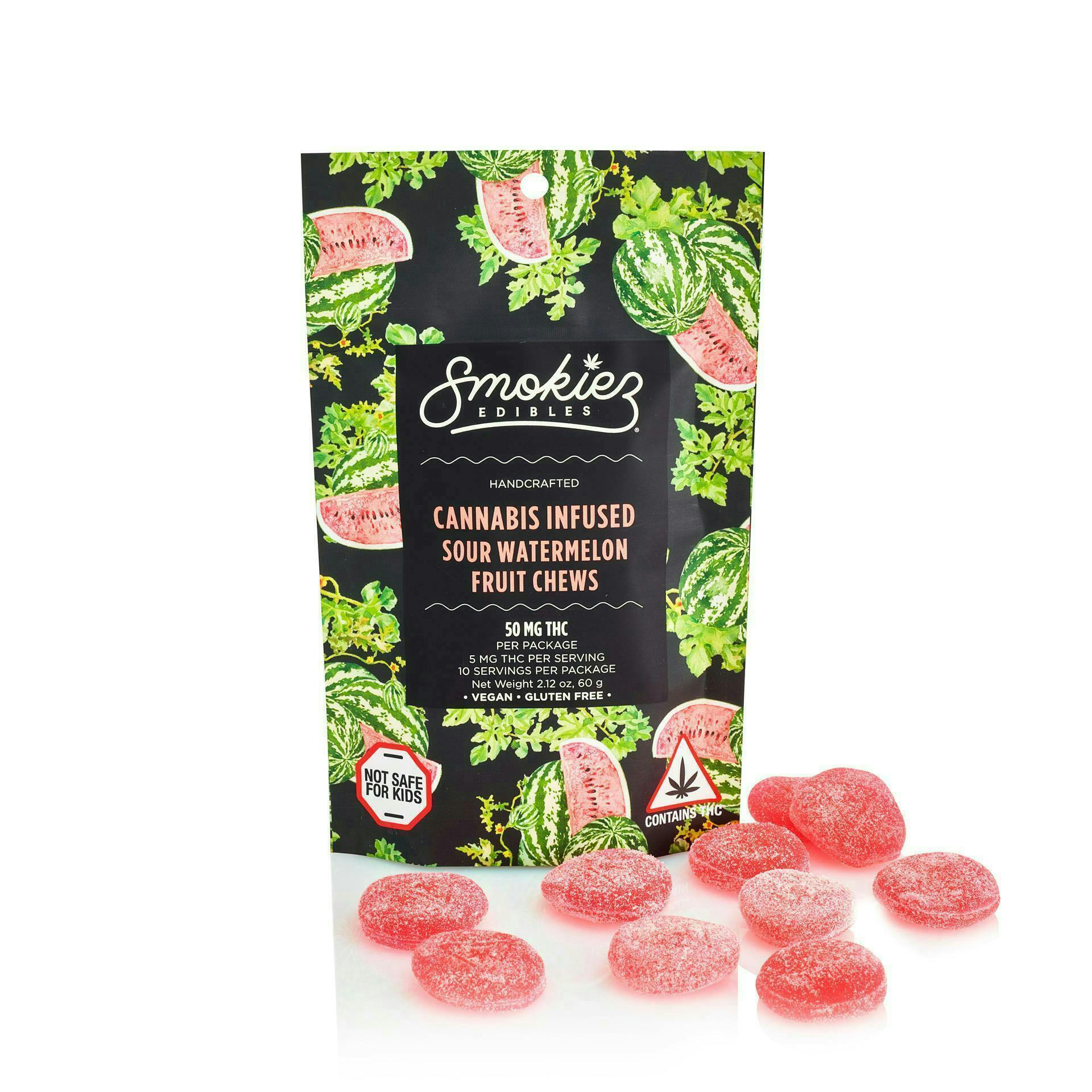 Sour Watermelon Gummies | 50mg | 10ct | 5mg/ea