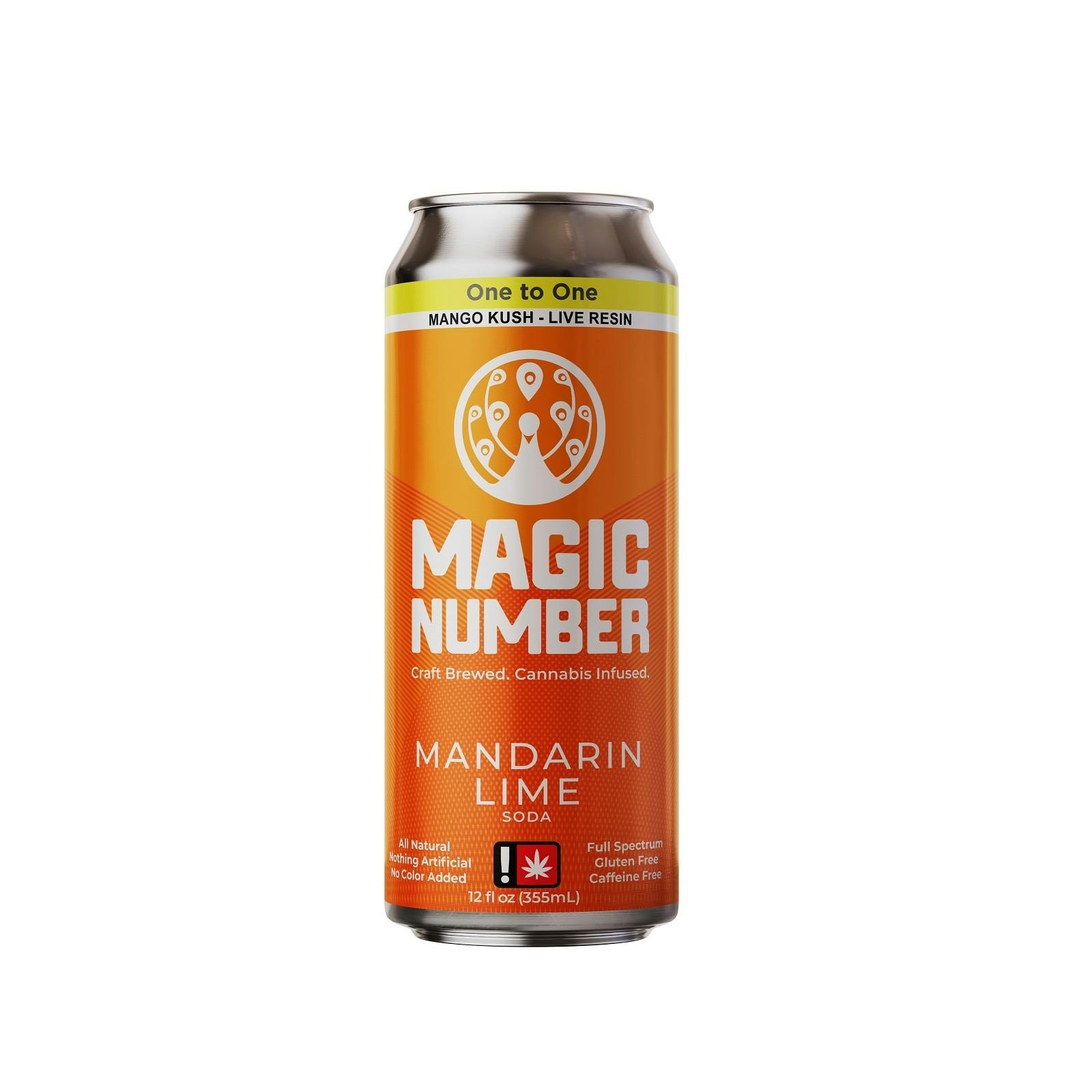 Mandarin Lime Soda 25mg THC/25mg CBD at Pipe Dreams Dispensary