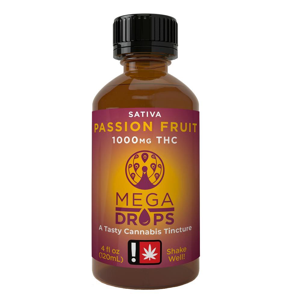 Mega Drops 1000mg THC - Passion Fruit Sativa