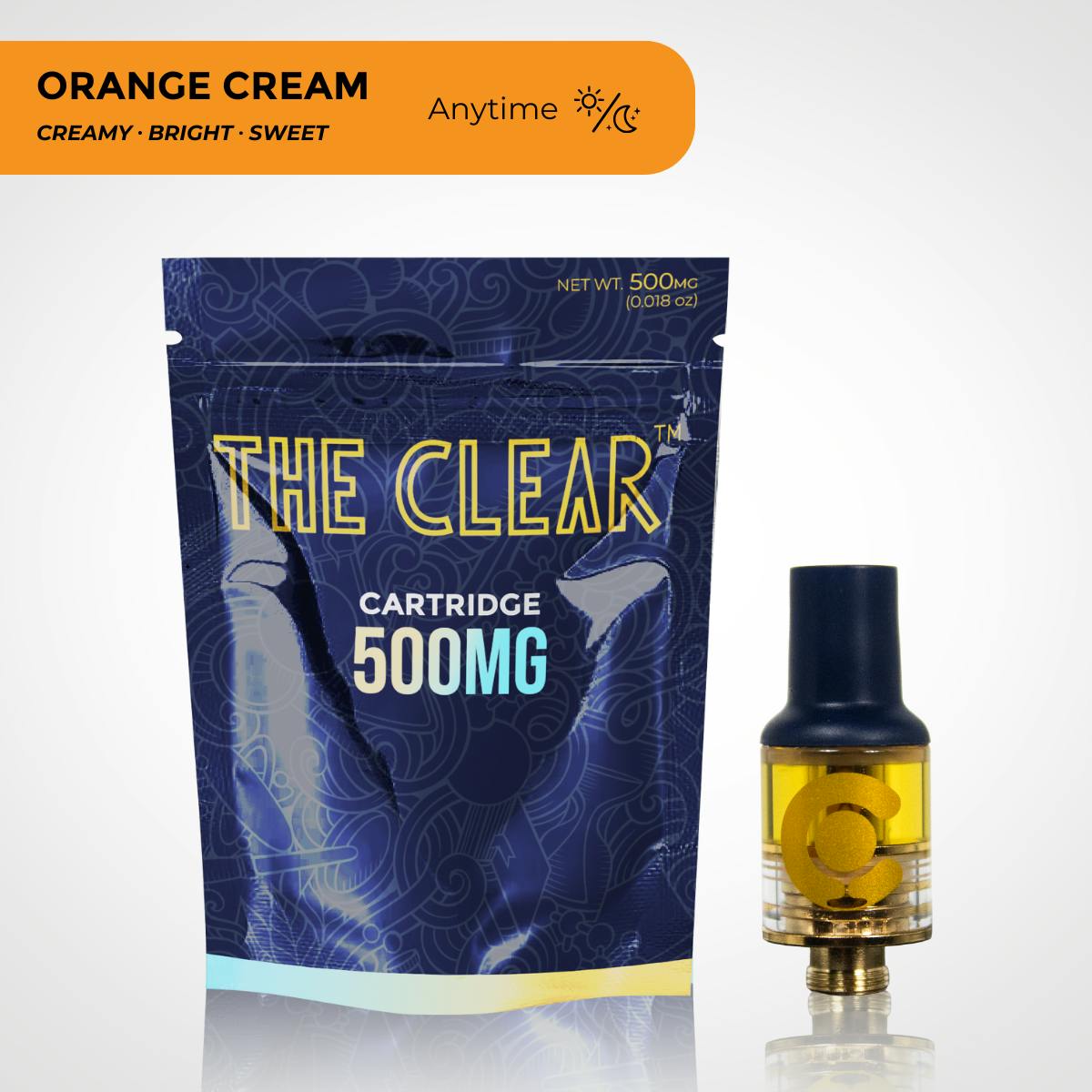 The Clear Original Cartridge 500mg | Orange Cream at Lone Peak Cannabis Company