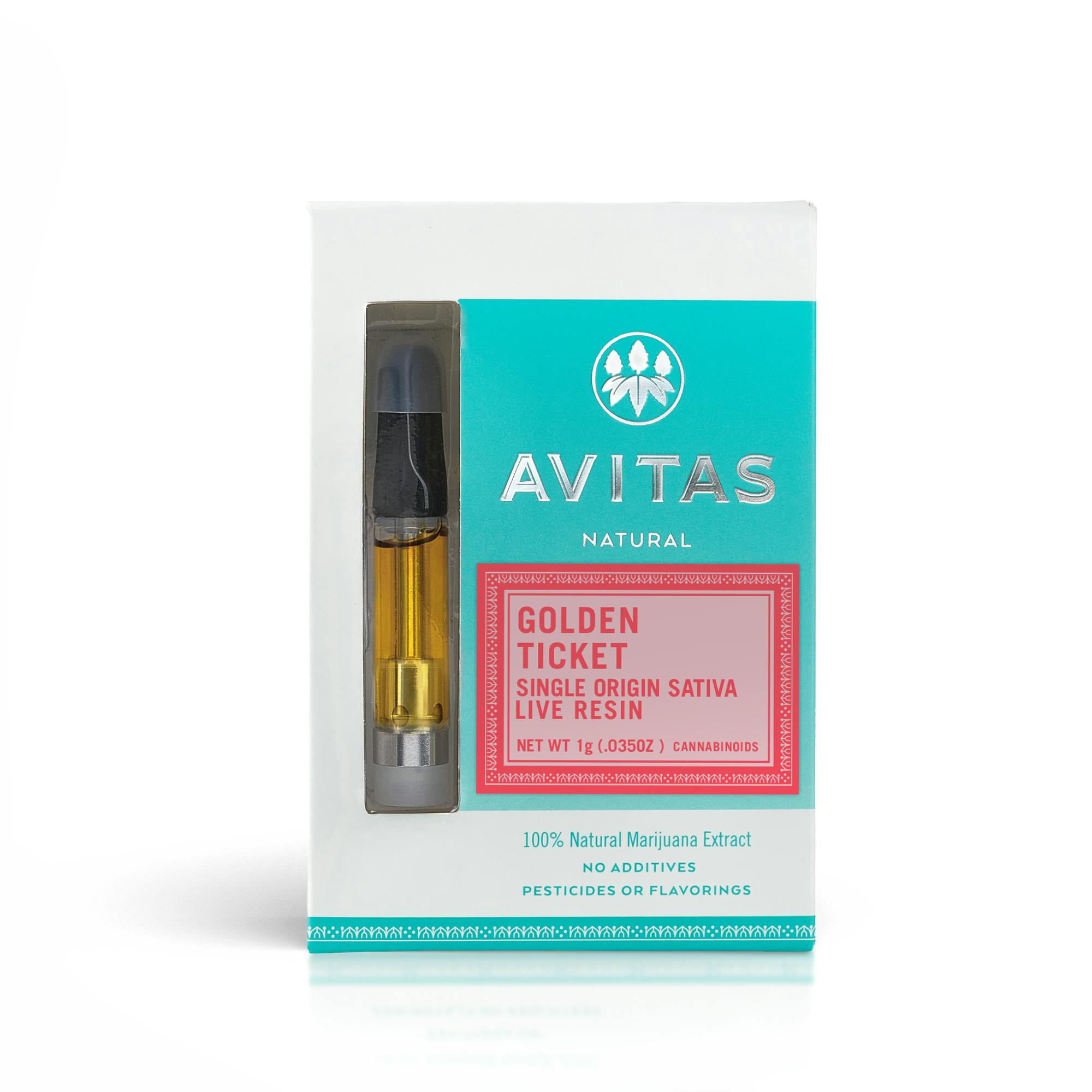 Golden Ticket Live Resin Cartridge 1g by Avitas