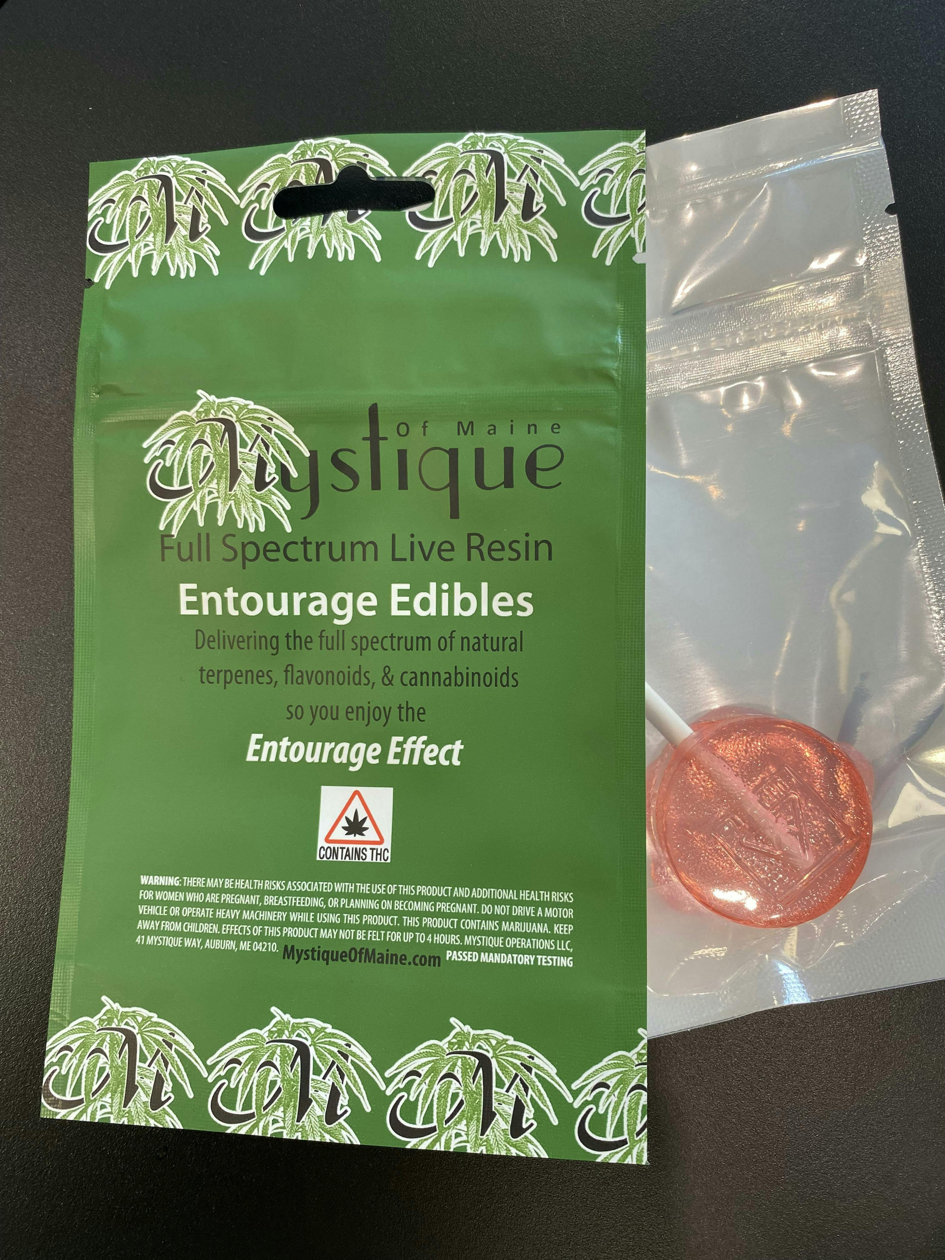 Strawberry Lollipop Entourage Edibles Indica