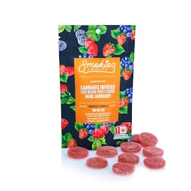 Sour Jamberry Indica 100mg Live Resin Fruit Chews - OK