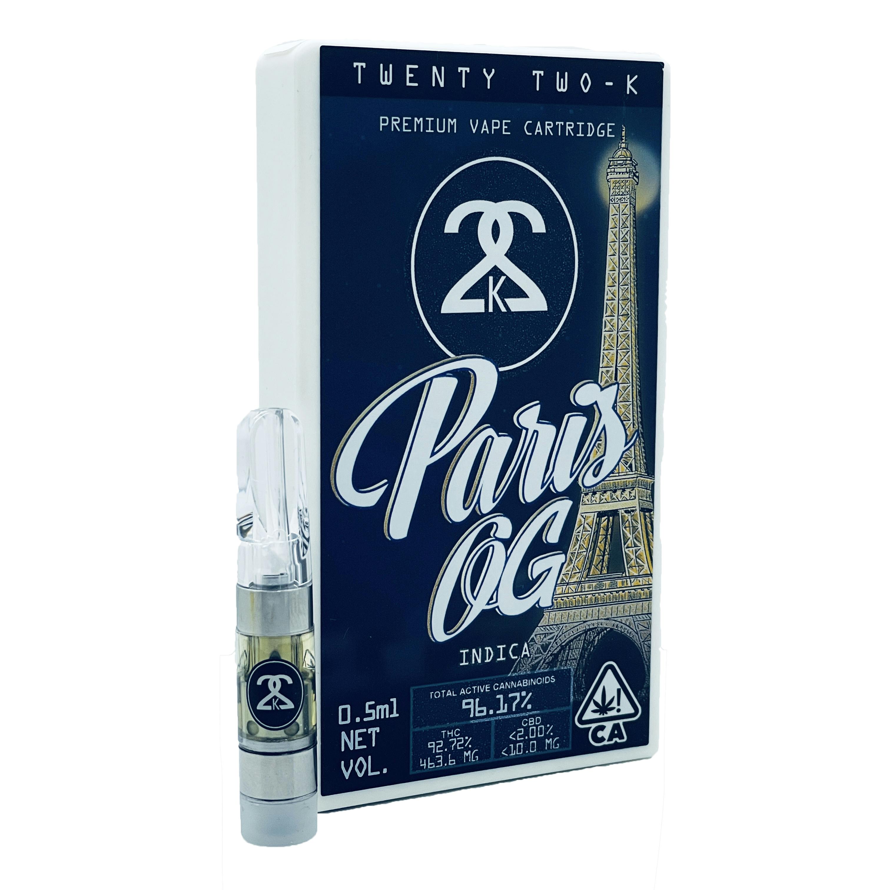 22K - Paris OG - Cartridge - 0.5ml - Twenty Two K / 22k