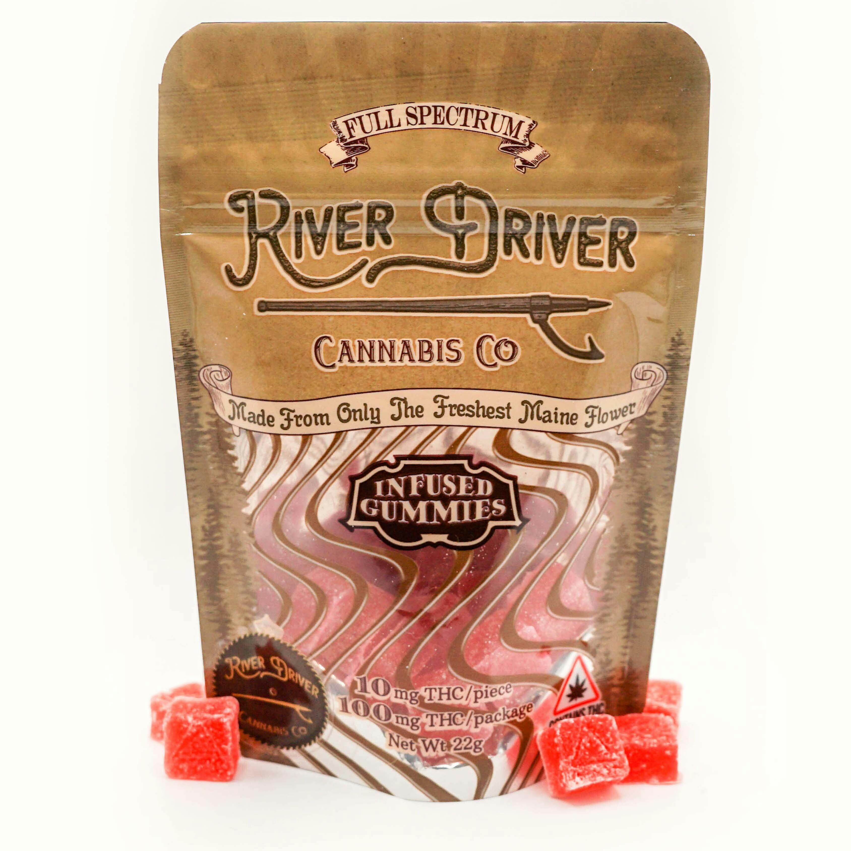 Sour Watermelon Gummy 10mg, 10pk by River Driver Cannabis Co