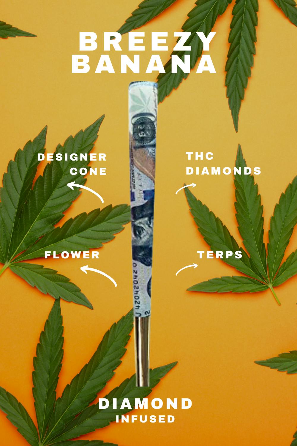 ROLLY | Breezy Banana | Diamond Infused Pre-Roll | 1g