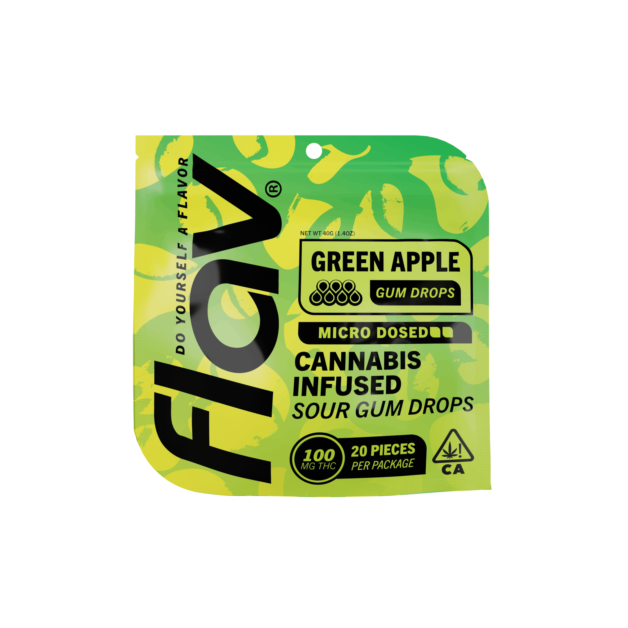 Gummy Drop Sour Apple Microdosed 100mg Flav