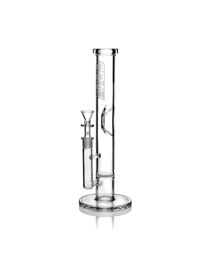 GRAV® Medium, Clear Straight Base w/ Disc Water Pipe