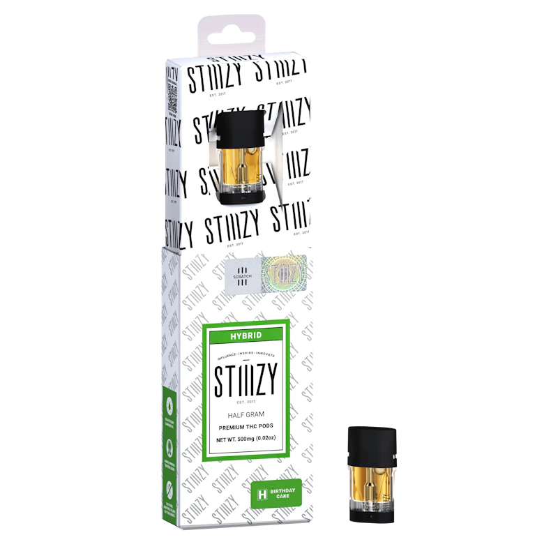 STIIIZY Vape - BIRTHDAY CAKE - PREMIUM THC POD .5G - IL, Cartridges
