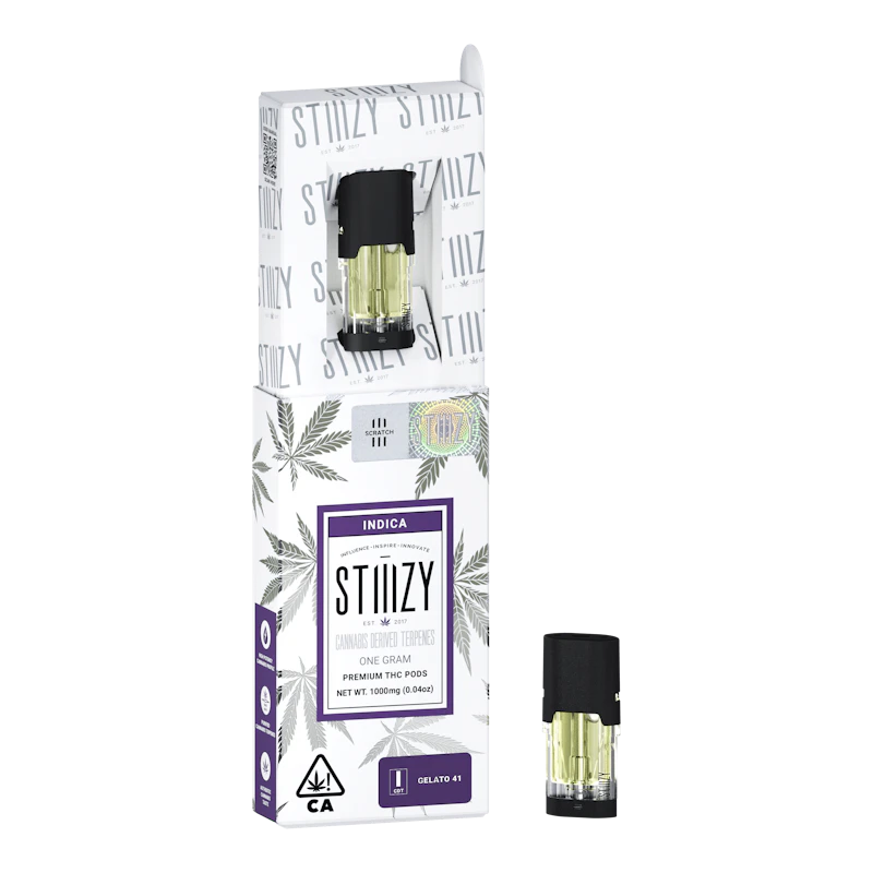 STIIIZY Vape Cartridge - GELATO 41 1G CDT Pod - STIIIZY, Cartridges