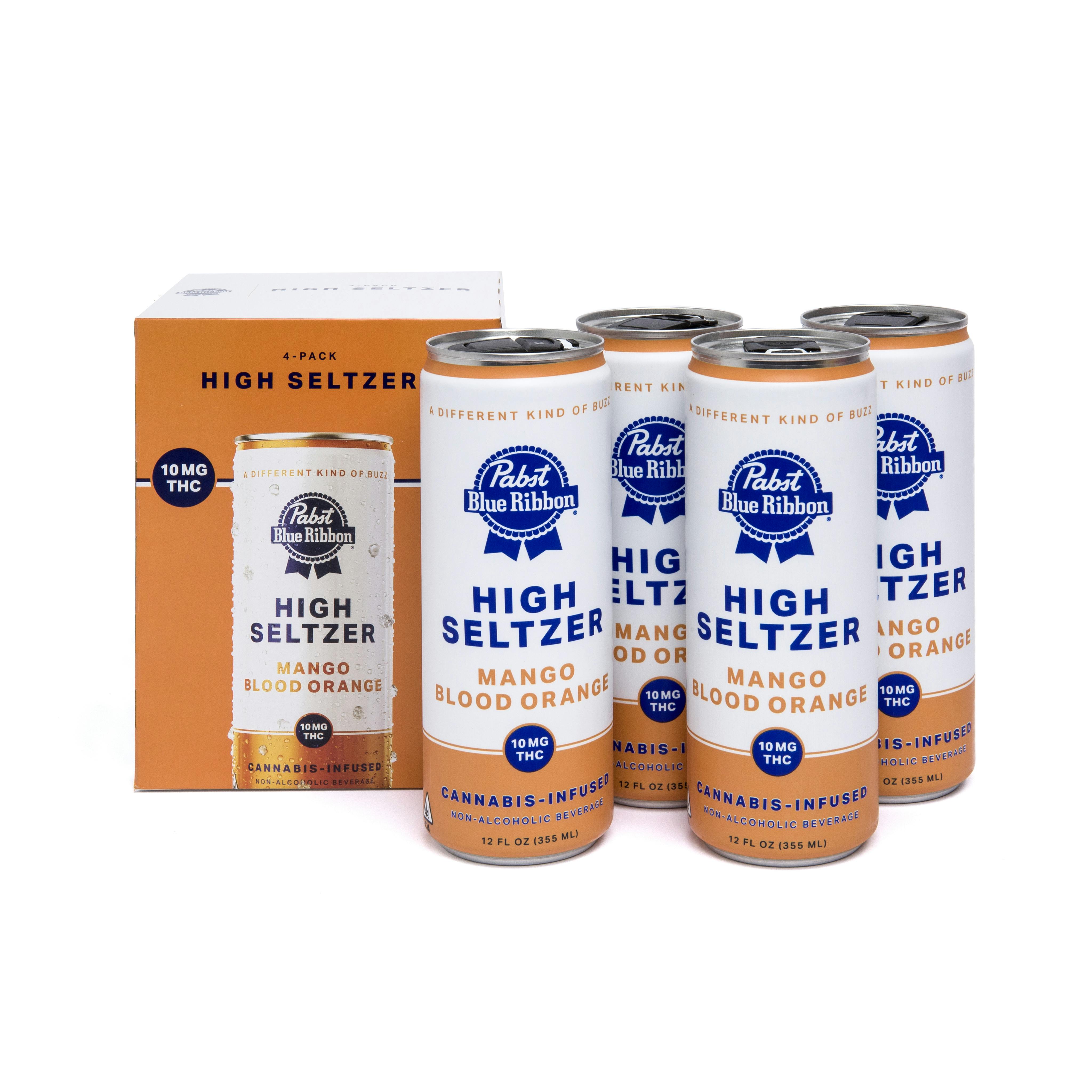 PABST | PBR Infused High Seltzer - MANGO BLOOD ORANGE | 10mg | 4