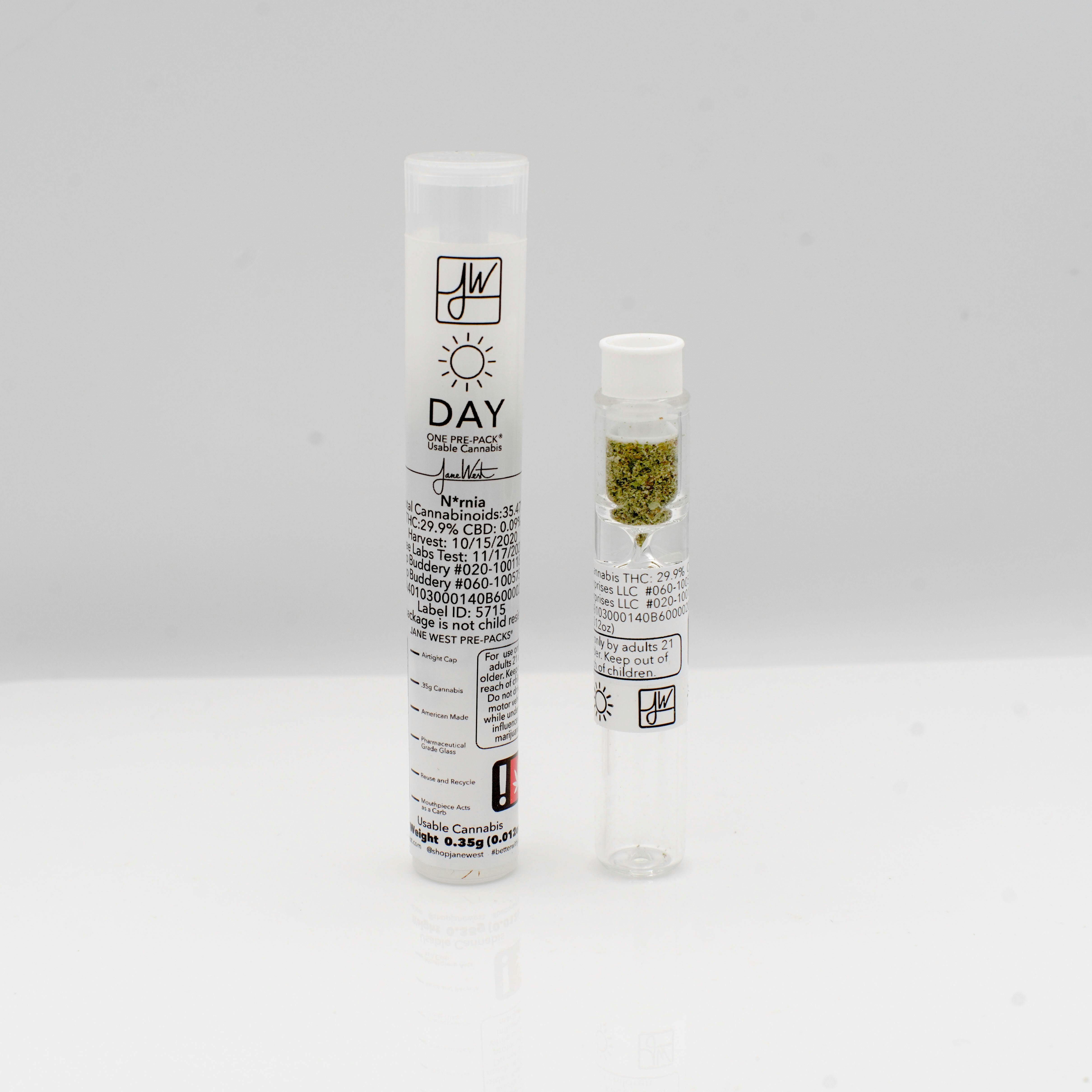 Jane West x SugarTop Buddery Pre-Packaged Chillum - Day 0.35g Flower