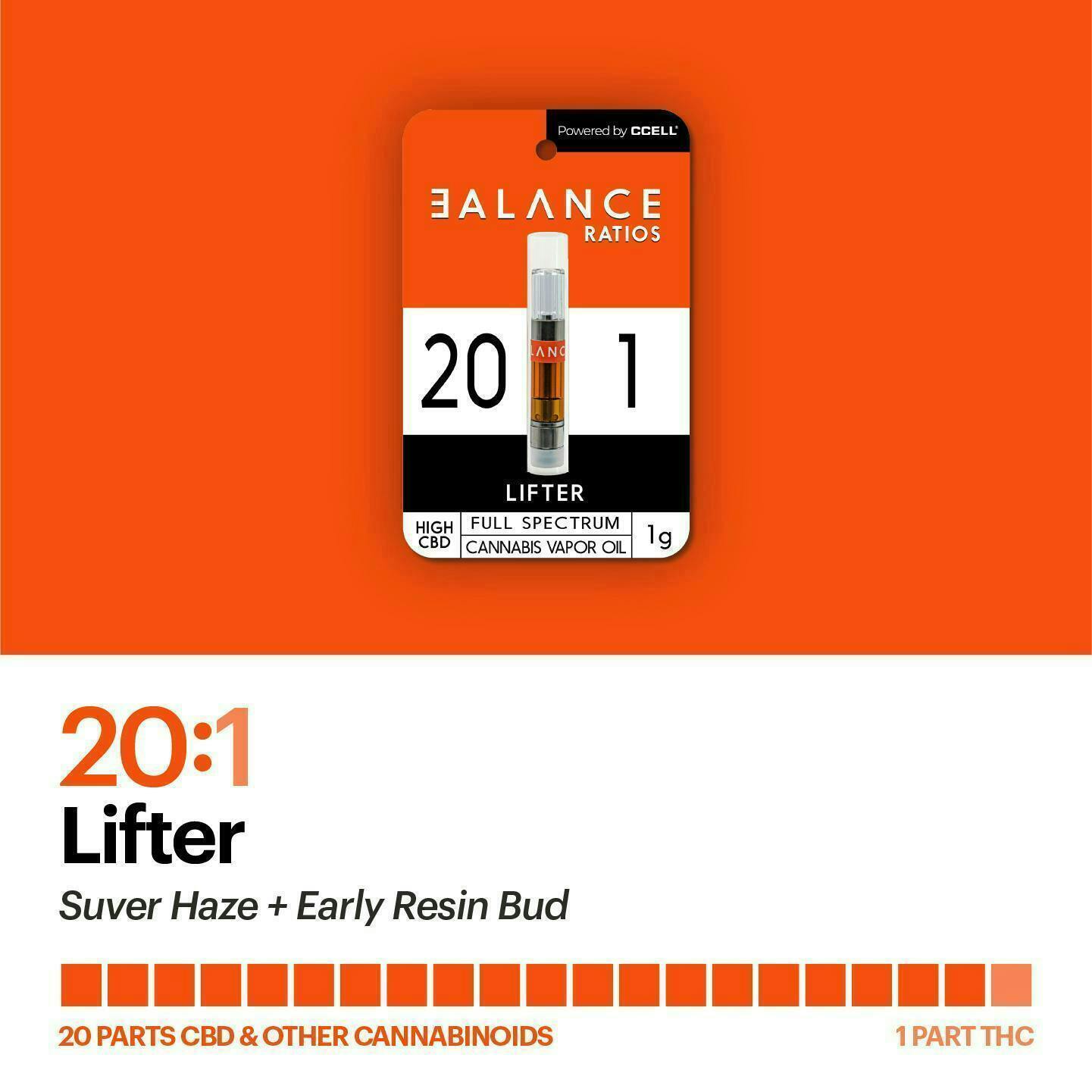 BALANCE Ratios 20:1 High CBD Extract - Lifter