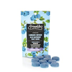 Blue Raspberry INDICA 100mg THC Fruit Chews - AZ
