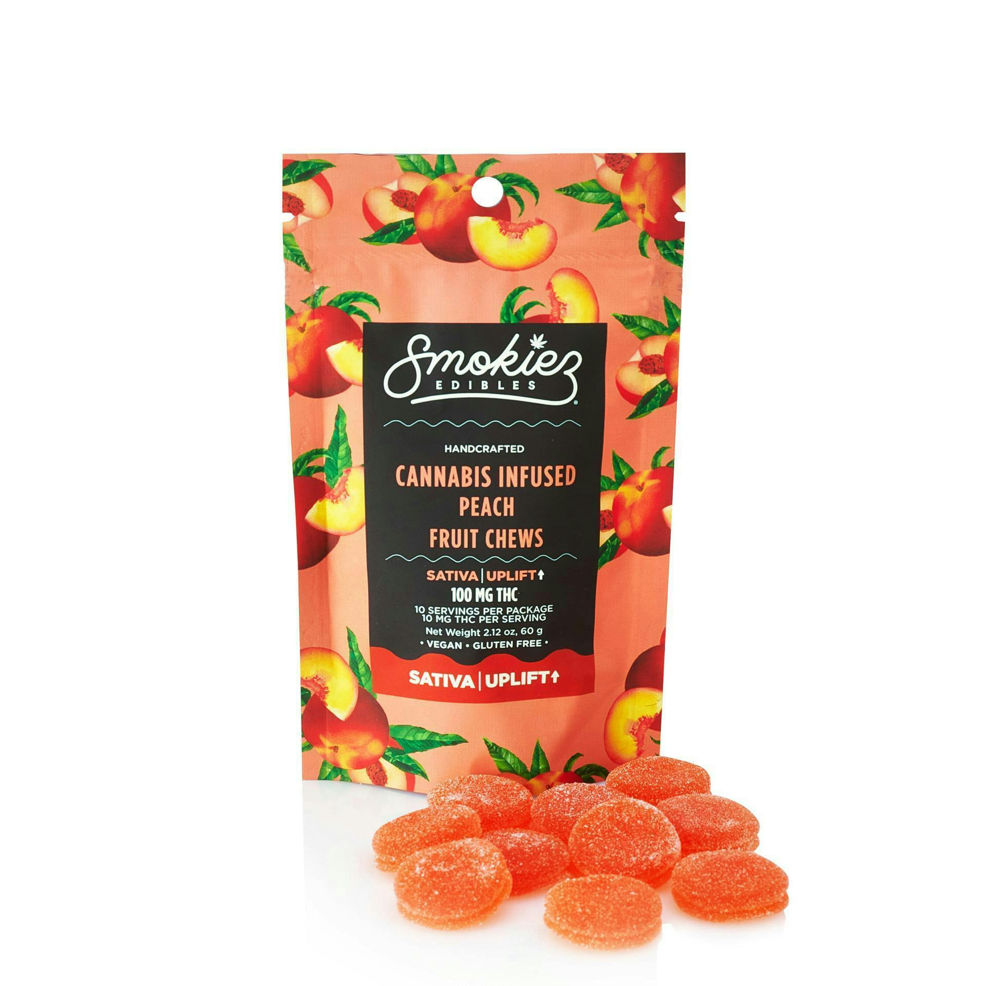 Peach Fruit Chews · 100mg · 10ct