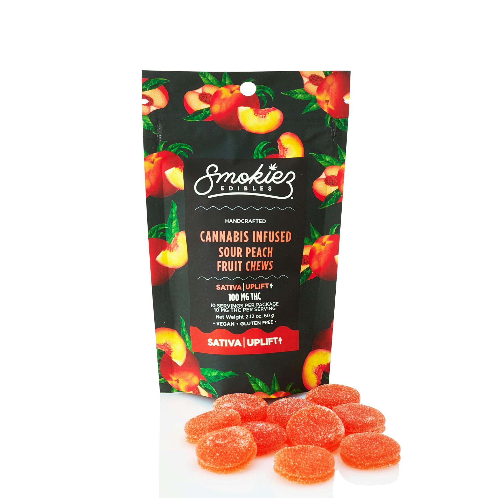 Smokiez Edibles — Sour Peach SATIVA 100mg THC Fruit Chews - AZ