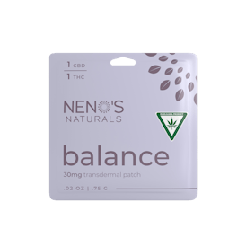 Neno's Naturals 1:1 THC/CBD Balance Patch 30mg