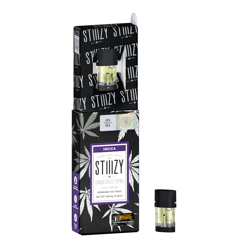 STIIIZY Vape Cartridge - BLESSED: ICE CREAM MINTZ - .5G CDT Pod - STIIIZY, Cartridges