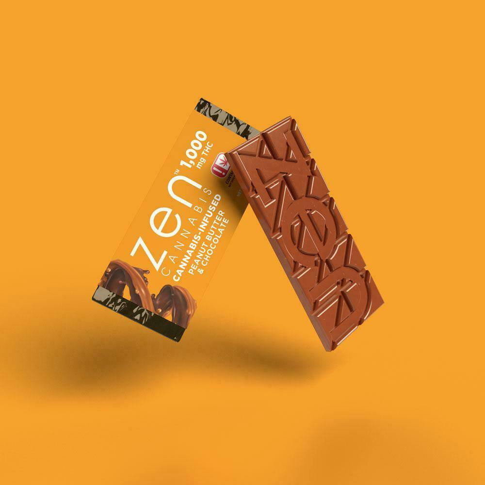 ZEN 1000 mg Peanut Butter Chocolate Bar
