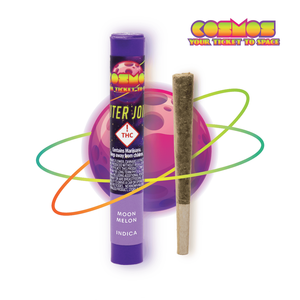 Jupiter Joint Infused Indica 1g Pre-roll Moon Melon by Cosmos THC