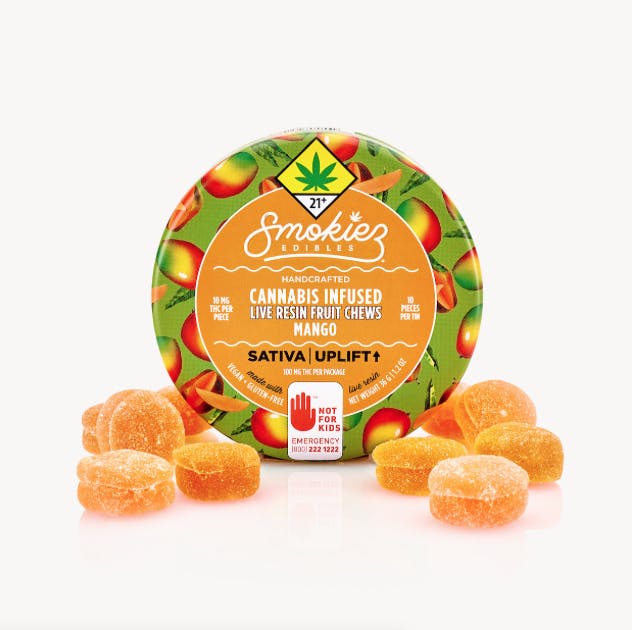 Mango Sativa 100mg THC Live Resin Fruit Chews - WA