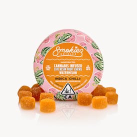 Watermelon Indica 100mg THC Live Resin Fruit Chews - CA