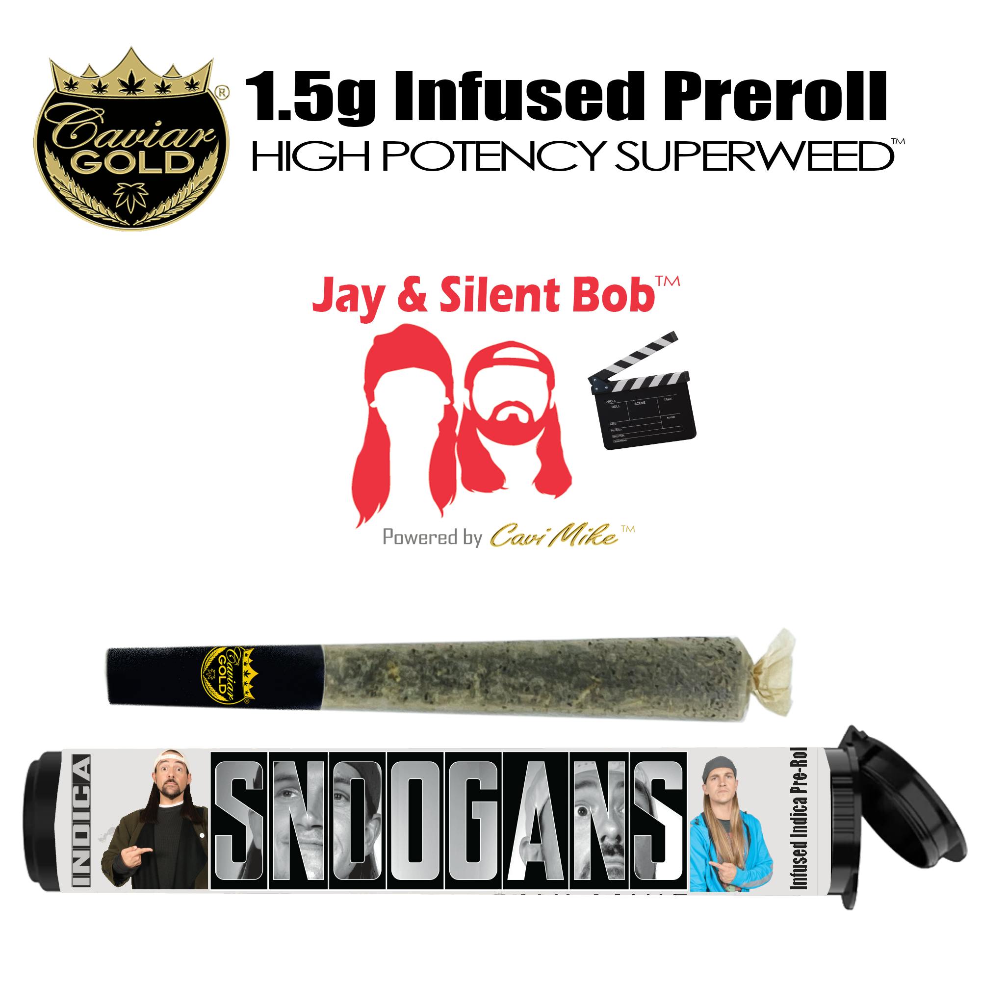 Jay & Silent Bob Cone | Snoogans | Infused Pre-Roll | 1.5g by Caviar Gold
