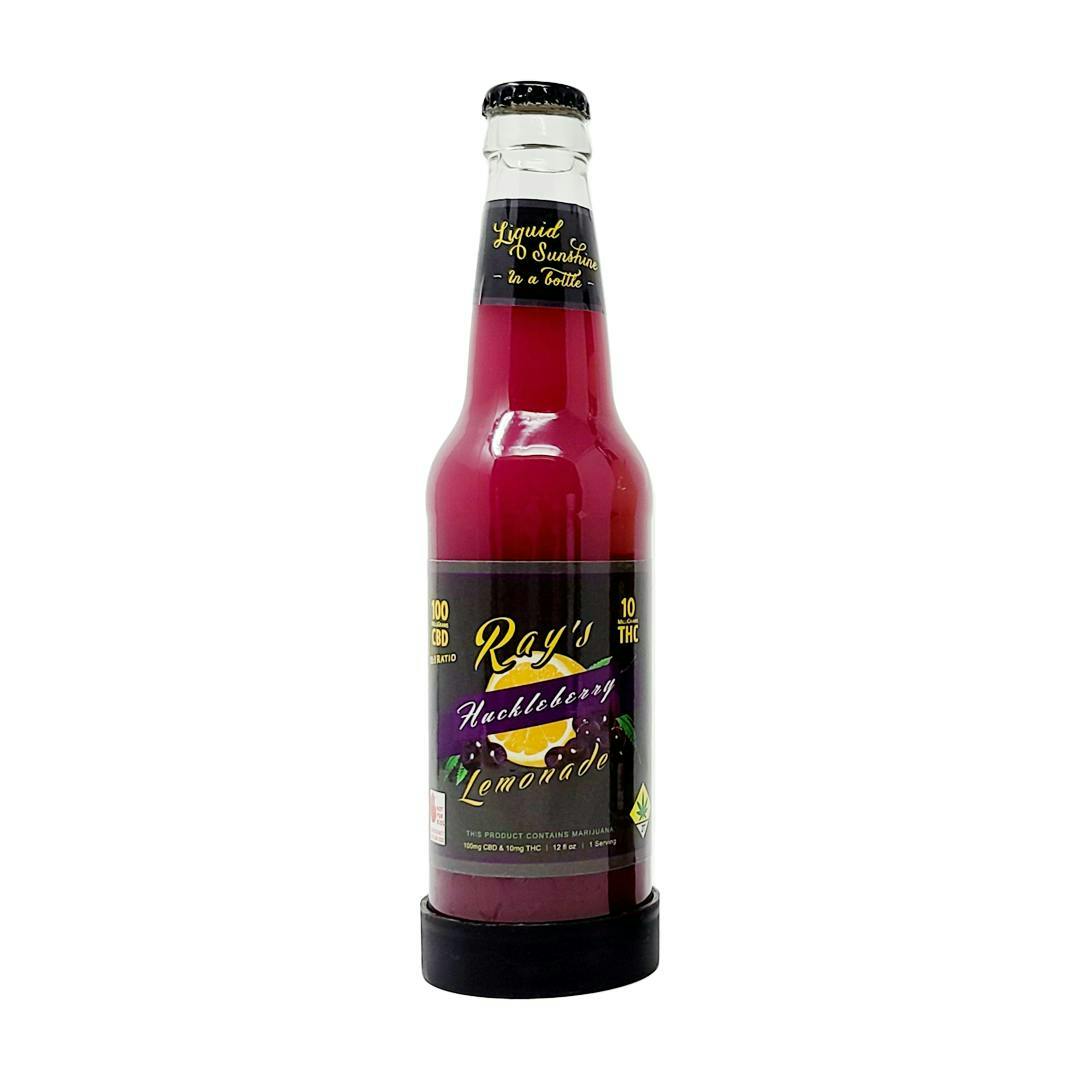 Ray's Lemonade | Huckleberry | Carbonated | THC:CBD 10:100mg | 12 fl oz at Island Herb