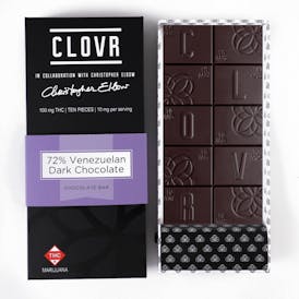 CLOVR 72% Venezuelan Dark Chocolate Bar - 100 mg