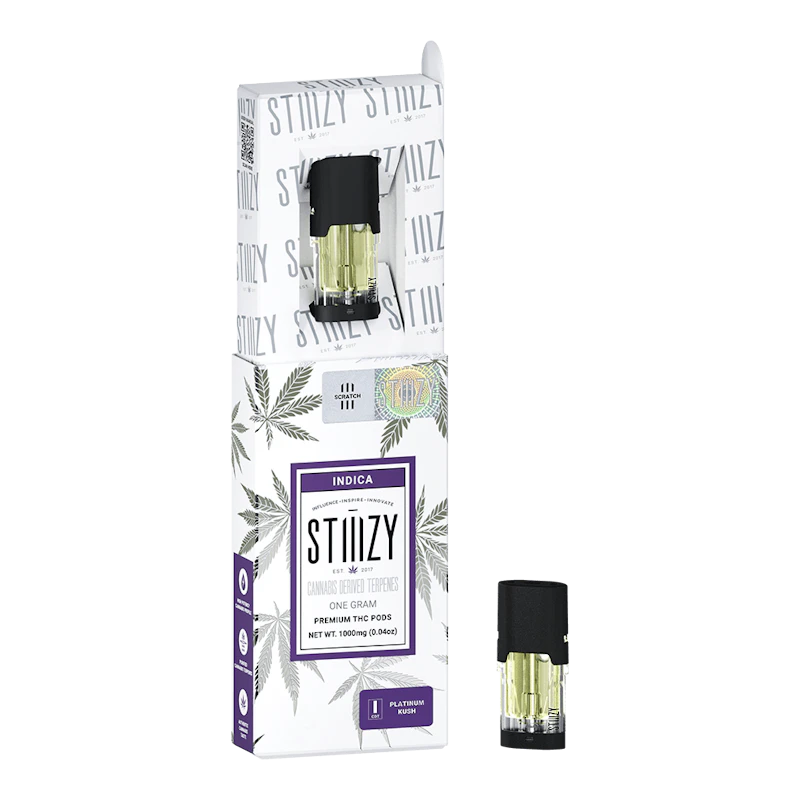 STIIIZY Vape Cartridge - PLATINUM KUSH 1G CDT Pod - STIIIZY, Cartridges