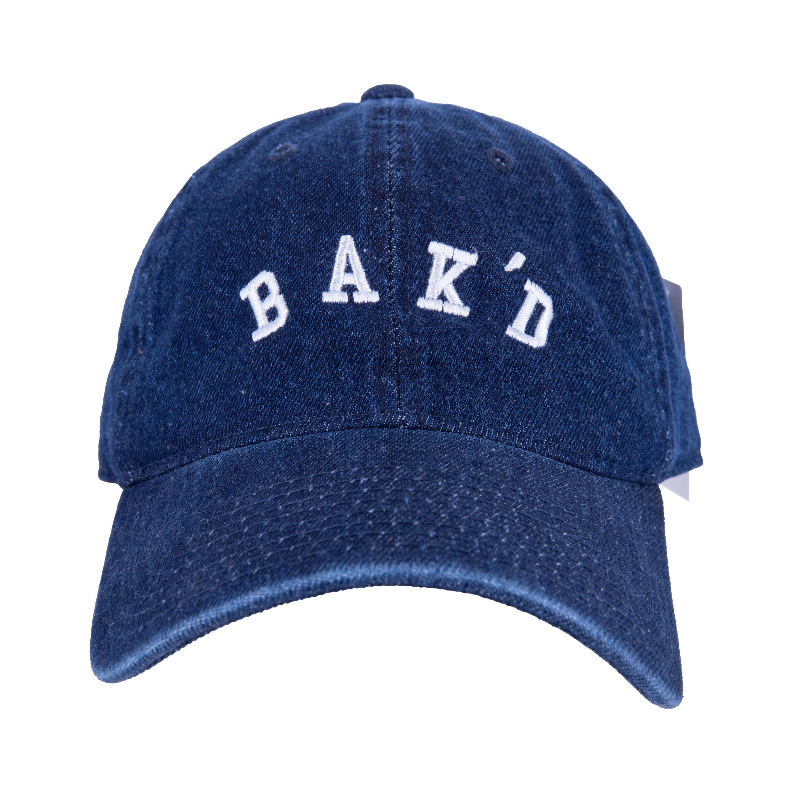 Bak'd Strapback Jean Hat Collegiate (Jean/White)