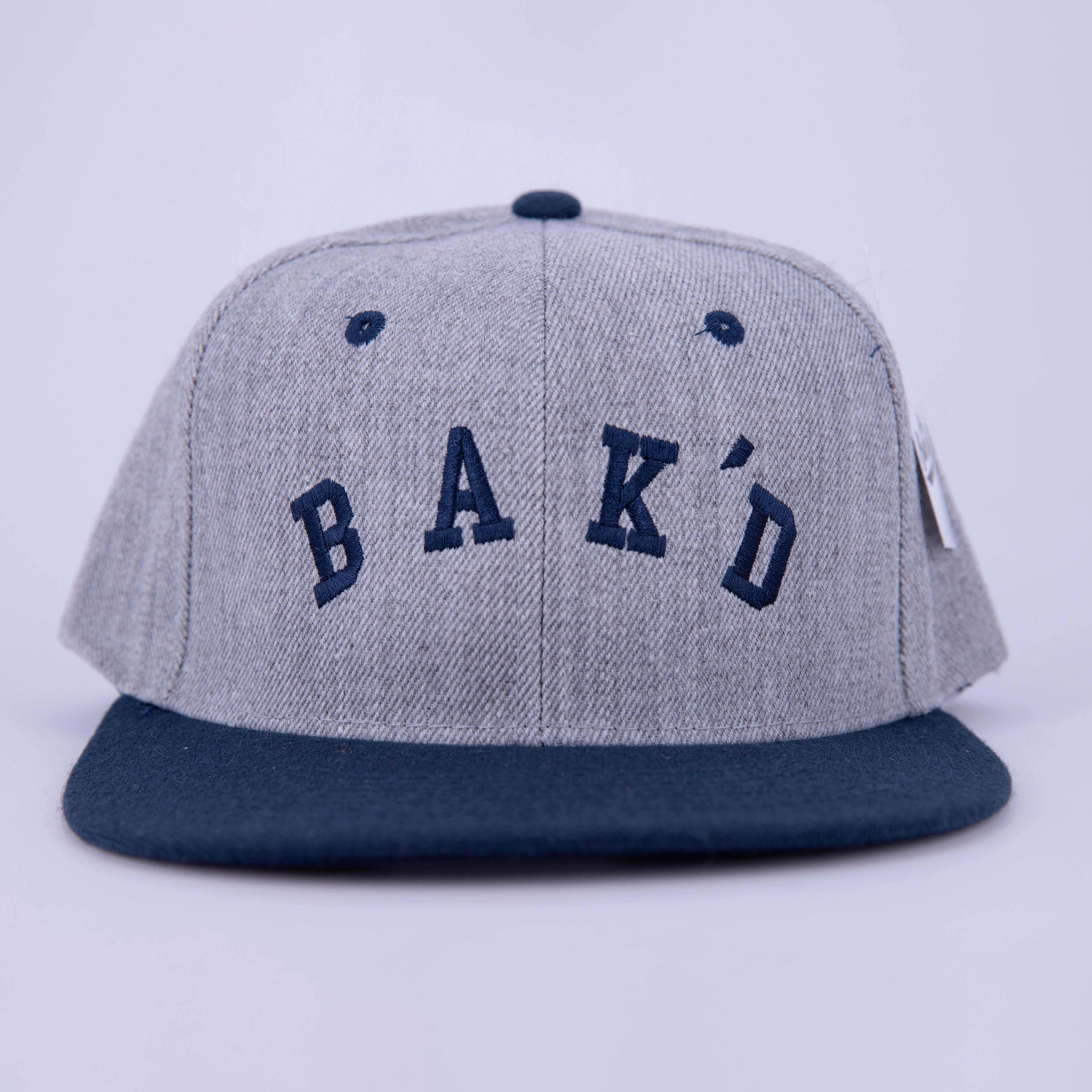 Bak'd Snapback Hat Collegiate (Blue/Gray)