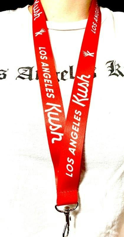 Lanyard Red W/ white Sig
