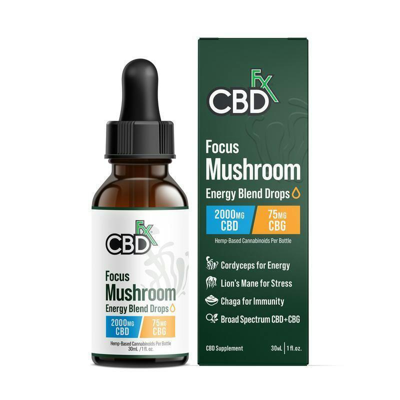 Focus Mushroom + CBD Drops: CBG Energy Blend - 30ml - 2000mg