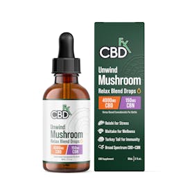 Unwind Mushroom + CBD Drops: CBN Relax Blend 60ml - 4000mg