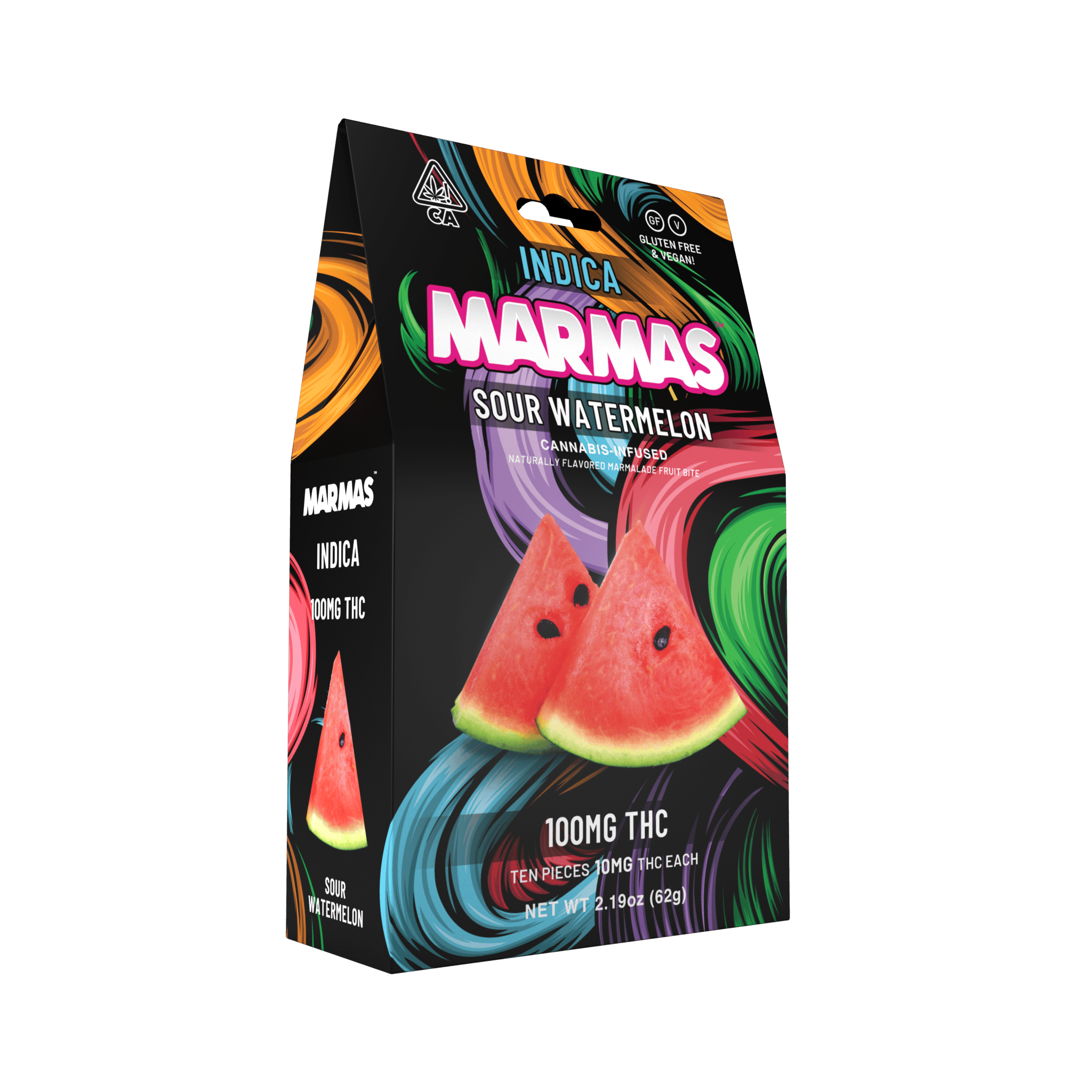 Sour Watermelon Marmalade Bites Indica 100mg