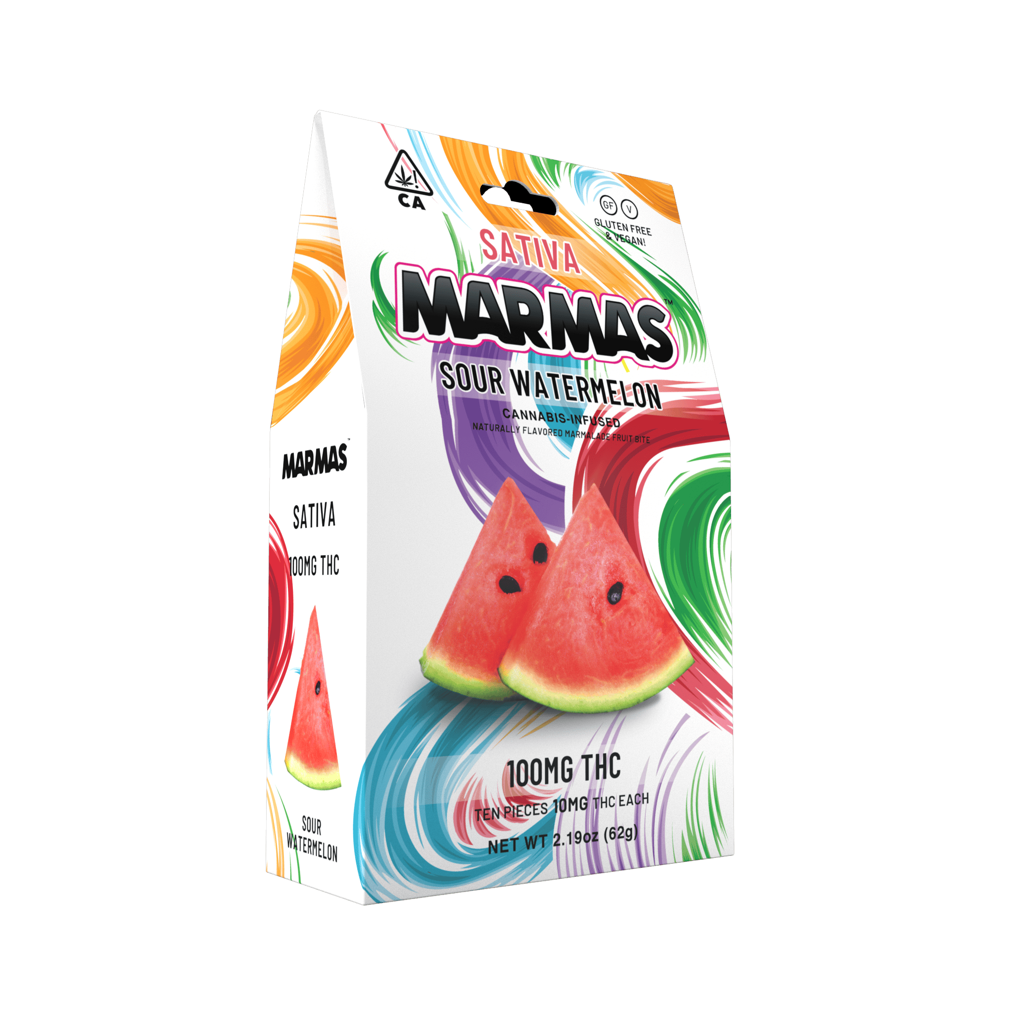 Sour Watermelon Marmalade Bites- Sativa 100mg